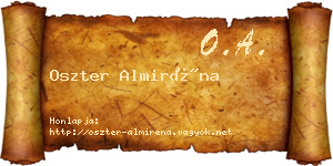 Oszter Almiréna névjegykártya